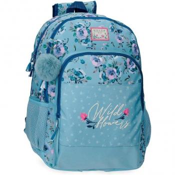 Mochila escolar Movom Wild Flowers ajustable