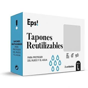 Eps! Tapones Oídos Agua, Reutilizables, Talla L, 2 Unidades