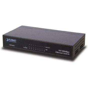 Planet FSD-803 switch di rete Fast Ethernet (10/100) Nero