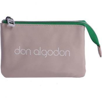 Monedero beige mujer Don Algodón con cremallera