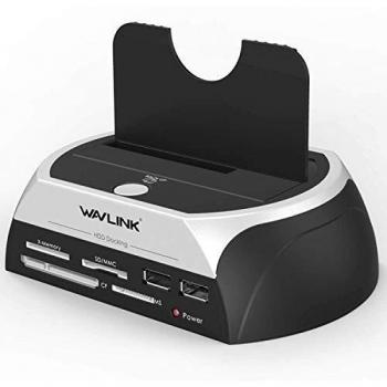 Docking Station WAVLINK 2.5''‑3.5'' HDD/SSD con USB 2.0 a SATA