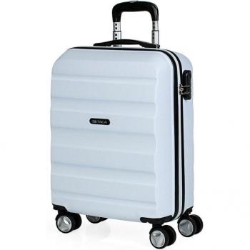 ITACA. Maleta de Viaje Cabina Trolley ABS T71650 blanco -55x40x20cm