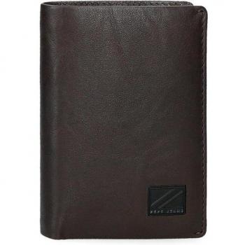 Cartera Pepe Jeans Chief vertical con monedero marrón