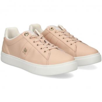 Zapatillas de piel Essential TH Monogram Rosa para mujer – modelo FW0FW07999