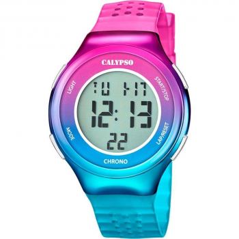 Reloj Calypso Color Splash K5841/1 Negro Correa De Caucho, Unisex