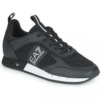 Zapatillas EA7 Emporio Armani negras y blancas con cordones