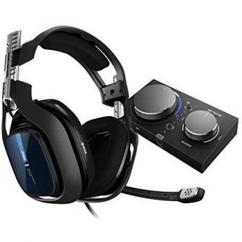 ASTRO Gaming A40 TR Cuffie Cablate + MixAmp Pro TR, 4 Gen, ASTRO Audio V2, Dolby Audio, Microfono Intercambiabile, Controllo Equilibrio Gioco/Voce per PS5, PS4, PC, Mac, Nero/Blu