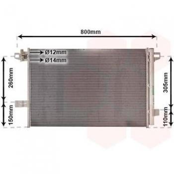 Condensador de Ar Condicionado VAN WEZEL 58015704