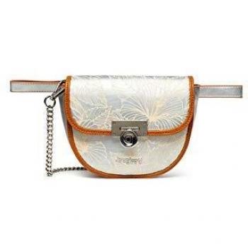 Desigual Riño_Akela Nyon, Accesorio de Viaje-Billetera para Mujer, Plateado, 5x13.5x18 cm