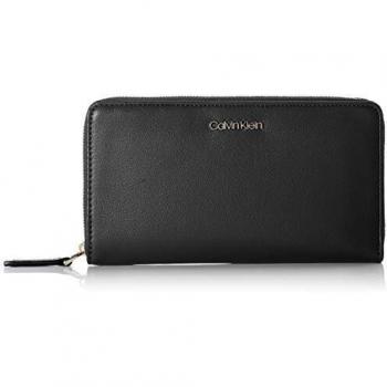 Cartera grande negra con cremallera Calvin Klein