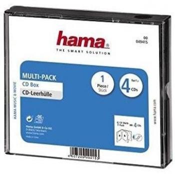 Hama Busta per CD 00049415 4 CD/DVD/Blu-ray Nero Polistirolo 1 pz