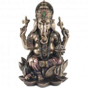 Figura Ganesha Dorado en Resina – Colección Oriental