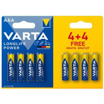 Pila Varta LR03 AAA 4+4 Alkalina Longlife – 1 Blister