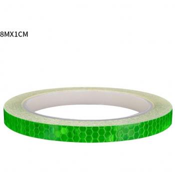 Pegatinas reflectantes fluorescentes para bicicleta de montaña, 1cm x 8m