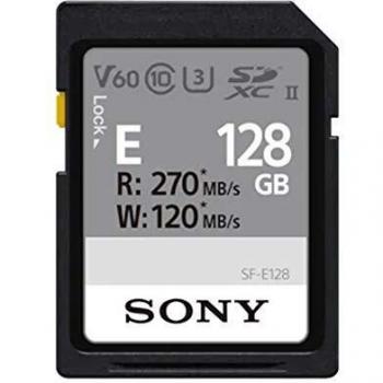 Sony Memoria SDXC Classe 10 U3, 128 GB, Velocità di lettura fino a 270 MB/s, Velocità di scrittura fino a 120 MB/s (Serie E)
