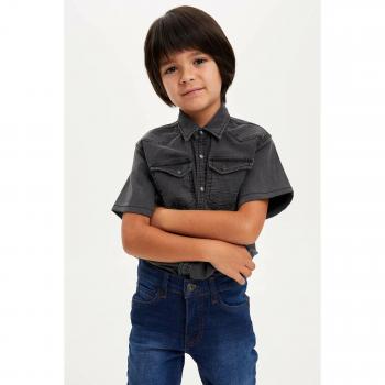 Camisa de otoño para niños de color puro y manga larga