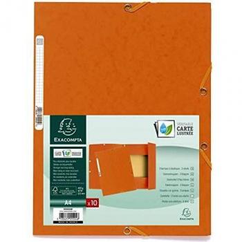 CARPETA SOLAPA GOMA 400G NARANJA