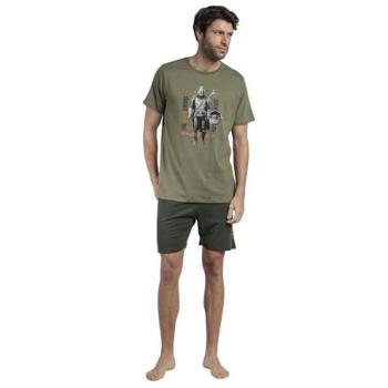 Pijama corto Disney para hombre en color caqui