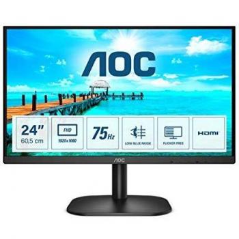 AOC Monitor 23,8 IPS Full HD LED VGA HDMI VESA Nero