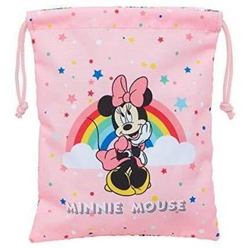 Saquito Merienda MINNIE MOUSE RAINBOW 20x25cm