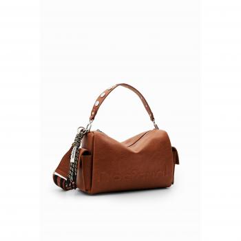 Desigual para mujer. Bolso Half Logo Habana marrón