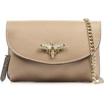 Bolso de mano Aquilonia de FIRENZE ARTEGIANI, piel auténtica, acabado Dollaro, fabricado en Italia, 17,5x6x11,5 cm