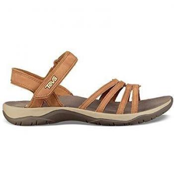 Teva Elzada Sandal Lea, Sandalias de Punta Descubierta para Mujer, Marrón (Pecan PEC), 41 EU