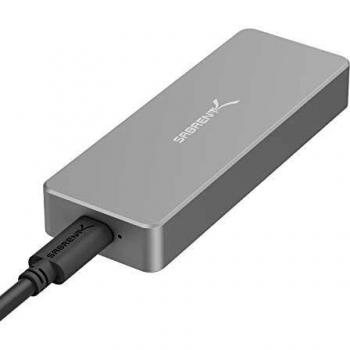 Sabrent External Case USB 3.2 Tool-Free for SSD NVMe M-Key M.2 PCIe [Silver] (EC-TFNE)
