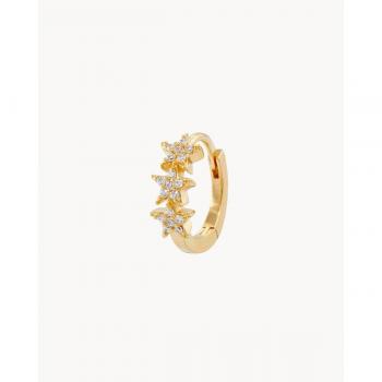 Pendientes Aro Estrella Celestial Oro Amarillo