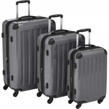 Hauptstadtkoffer Alex, Maleta a Mano Rígida, Gris (Titanio), Set de 3