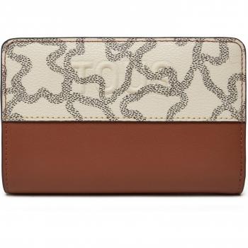 Billetera Tous Kaos S de tono camel y beige