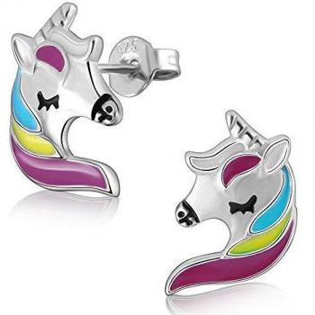Pendientes unicornio plata ley 925
