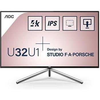 AOC U32U1 monitor flat for PC 80 cm (31.5) 4K Ultra HD LED Black, Silver