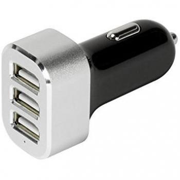 Caricatore Universale da Auto 3p USB 5100 mAh Nero/Silver