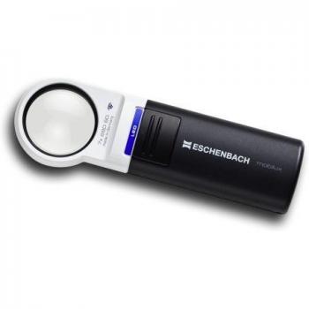 Eschenbach Lupa luminosa Mobilux LED, aumento 7X, diámetro de la lente 35 mm