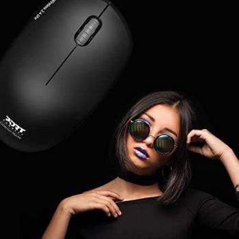 Mouse Port Designs 900540 Ambidestro RF 1600 DPI Nero