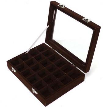 Rejilla de Terciopelo con Vidrio para Joyería y Accesorios