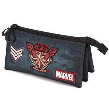 Karactermania Capitán Marvel Estuche Portatodo Triple HS 24 Centímetros Multicolor