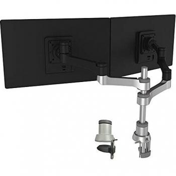 Braccio doppio monitor regolabile Vesa 75 x 75 e 100 x 100 mm