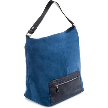 Bolso de hombro Virgilia de piel gamuza