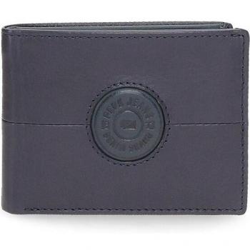 Pepe Jeans. Cartera de piel Cracker Azul marino