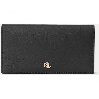 Cartera mediana de piel con logotipo dorado Lauren Ralph Lauren