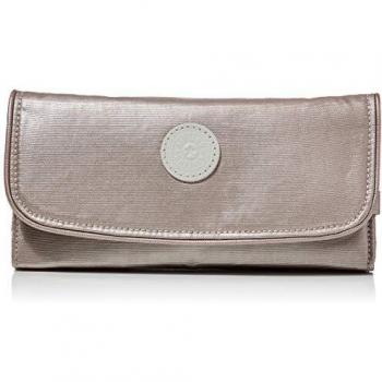 Kipling Money Land, Cartera para Mujer, Plateado (Metallic Glow), 18.5x10x3 cm