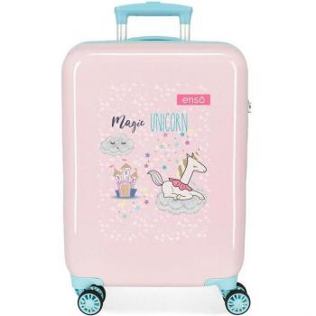 Maleta 55Cm 4R Enso Magic Unicorn Rosa