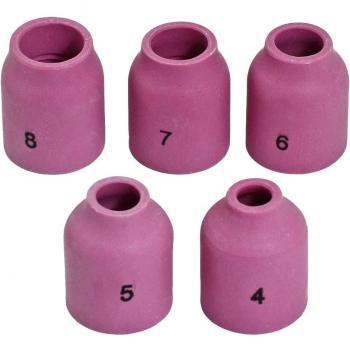 Boquilla de Alúmina para Soplete TIG, Kit de 5 Piezas
