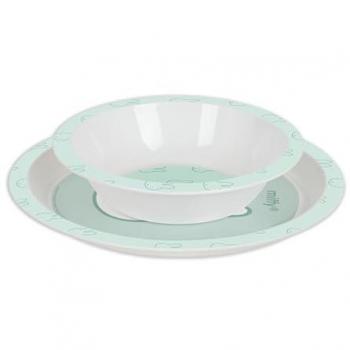 SAFTA JUEGO DE PLATOS, CUBIERTOS Y VASO MIFFY MENTA 26x26x9CM