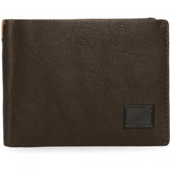 Pepe Jeans. Cartera de piel Marshal Marrón Pepe Jeans