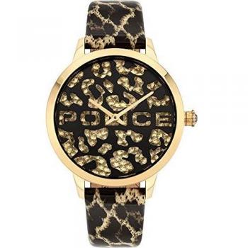 Police Reloj Mujer Analogico Cuarzo con Correa de Cuero PL16028MSG.02