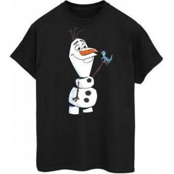 Camiseta Disney Mujeres Frozen 2 Olaf y Salamandra algodón boyfriend