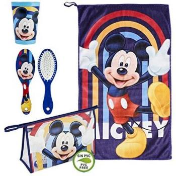 Set de Aseo Infantil Mickey Mouse Azul (23 x 16 x 7 cm) (4 pcs)